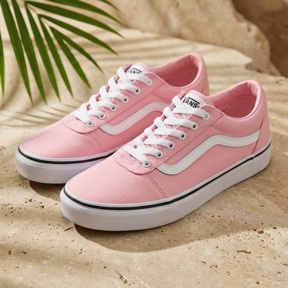 Vans Women's Pink Canvas Sneakers